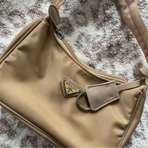 mini khaki purse